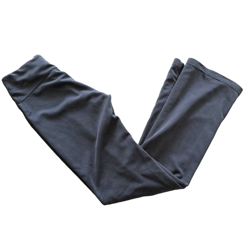 Lululemon Ribbed Softstreme Zip-Leg High Rise Crop Pants 25 Black Size 4